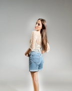 Pearl Sleeve Top in White