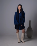 Snugglie Hood Scarf - Dark blue